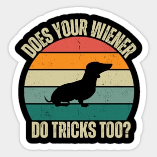 Fun and Unique Wiener Dog Tricks Sticker